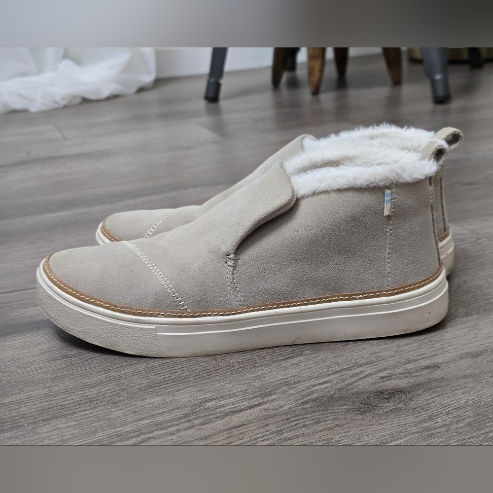 Toms Paxton Womens Slip On Ankle Books Cobblestone Size 8.5
